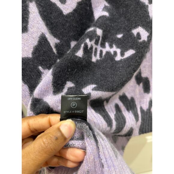 360 Cashmere Carson Hoodie Wisteria & Charcoal Skull Sz S - Picture 6 of 8